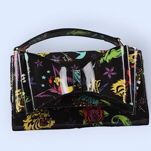 Betsey Johnson x Mark Mahoney Purse Tattoo Bow Clutch or Crossbody Limited NWOT